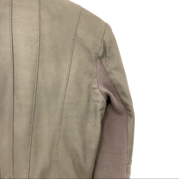 BCBG “Sienna” drape front leather jacket - Picture 10 of 12